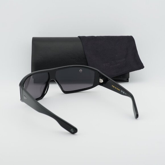 Rag & Bone RNB6003/S 0807 T4 Shield Sunglasses - Black/Silver - Picture 9 of 9